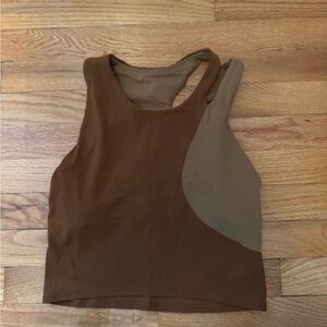 Lululemon Asymmetrical Brown/Tan Tank
